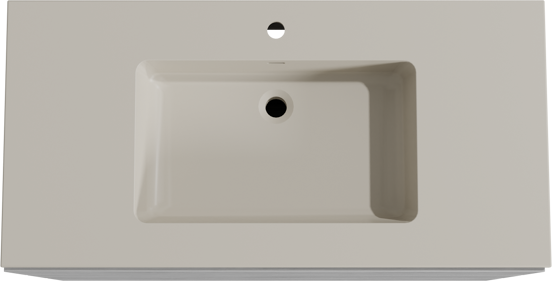 Storke Edge staand badkamermeubel 105 x 52 cm beton donkergrijs met Diva enkele wastafel in top solid zijdegrijs