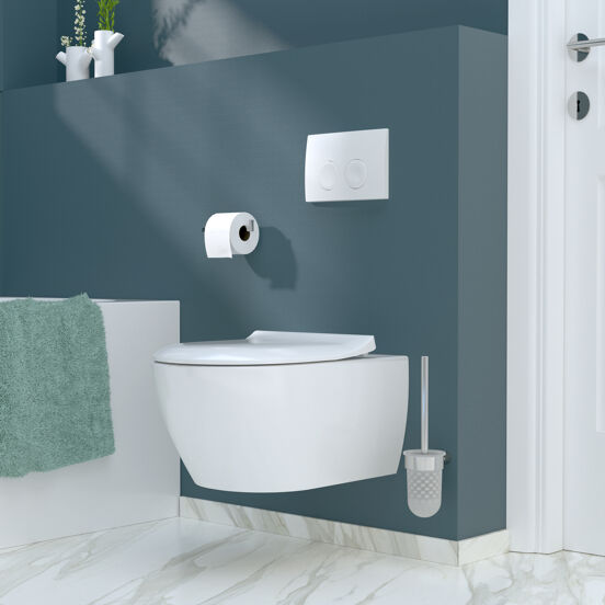 Villeroy & Boch Subway 2.0 wc suspendu blanc brillant bride de rinçage fine avec abattant fin, kit d'isolation inclus
