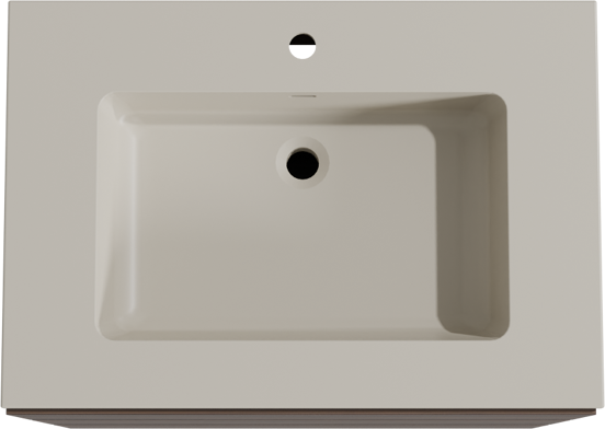 Storke Edge staand badkamermeubel 75 x 52 cm notelaar met Diva enkele wastafel in top solid zijdegrijs