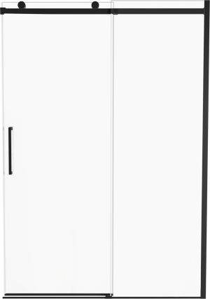 Luca Varess Boltano douche schuifdeur 140 cm x 200 cm Helder glas mat zwart profiel