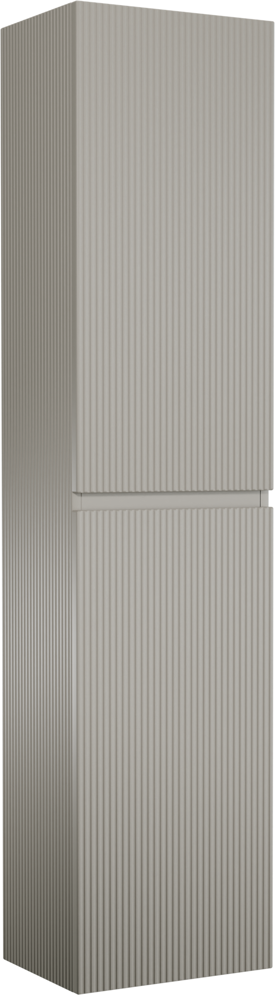 Storke Ribs Badhochschrank: Hängend, Seidengrau, 40 x 30 x 170 cm