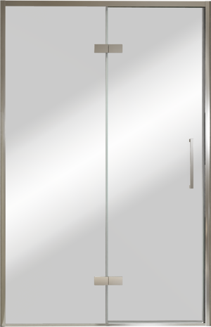 Balmani Senses Design porte pivotante à gauche 140 cm x 210 cm verre Miroir Reflex, Profil chrome, coating inclus
