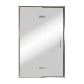 Balmani Senses Design douche draaideur links 140 cm x 210 cm Reflex spiegelglas, Chroom profielen
