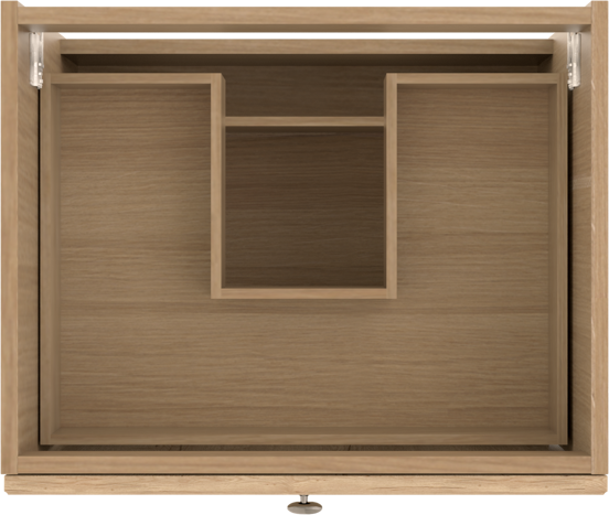 Balmani Lemon meuble sous-vasque suspendu 67,5 x 55 cm chêne vieilli 2 tiroirs
