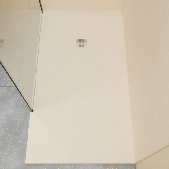 Luca Varess Suite Duschwanne 160 x 90 cm Marmorkomposit Dizzy Cream 