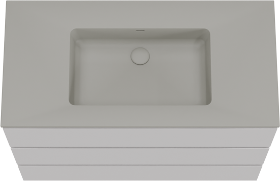 Storke Edge meuble salle de bains à poser 105 x 52 cm blanc brillant avec Diva plan simple en top solid soie grise