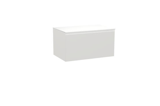 Balmani Idra meuble salle de bains suspendu 90 x 55 cm blanc mat avec Stretto tablette simple en solid surface blanc mat