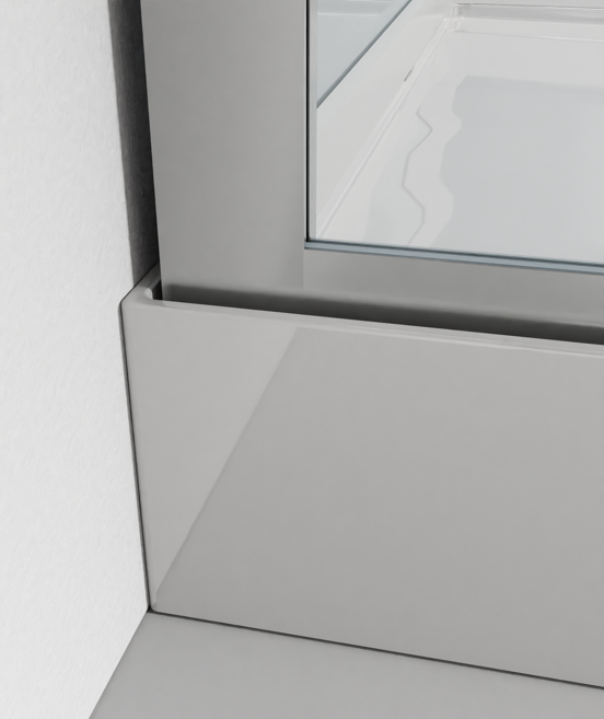 Luca Varess Talan kwartronde douchecabine met schuifdeuren 90 x 90 cm helder glas mat chroom profiel