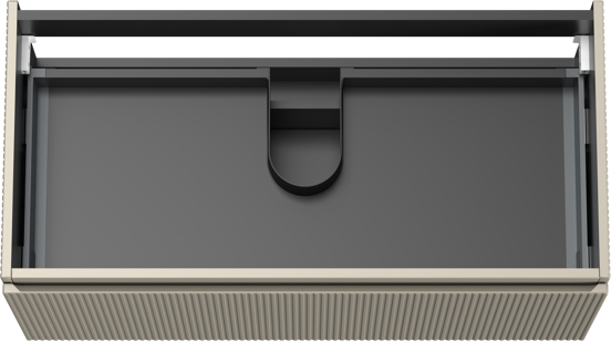 Storke Ribs zwevende wastafelonderkast 105 x 52 cm zijdegrijs 2 lades