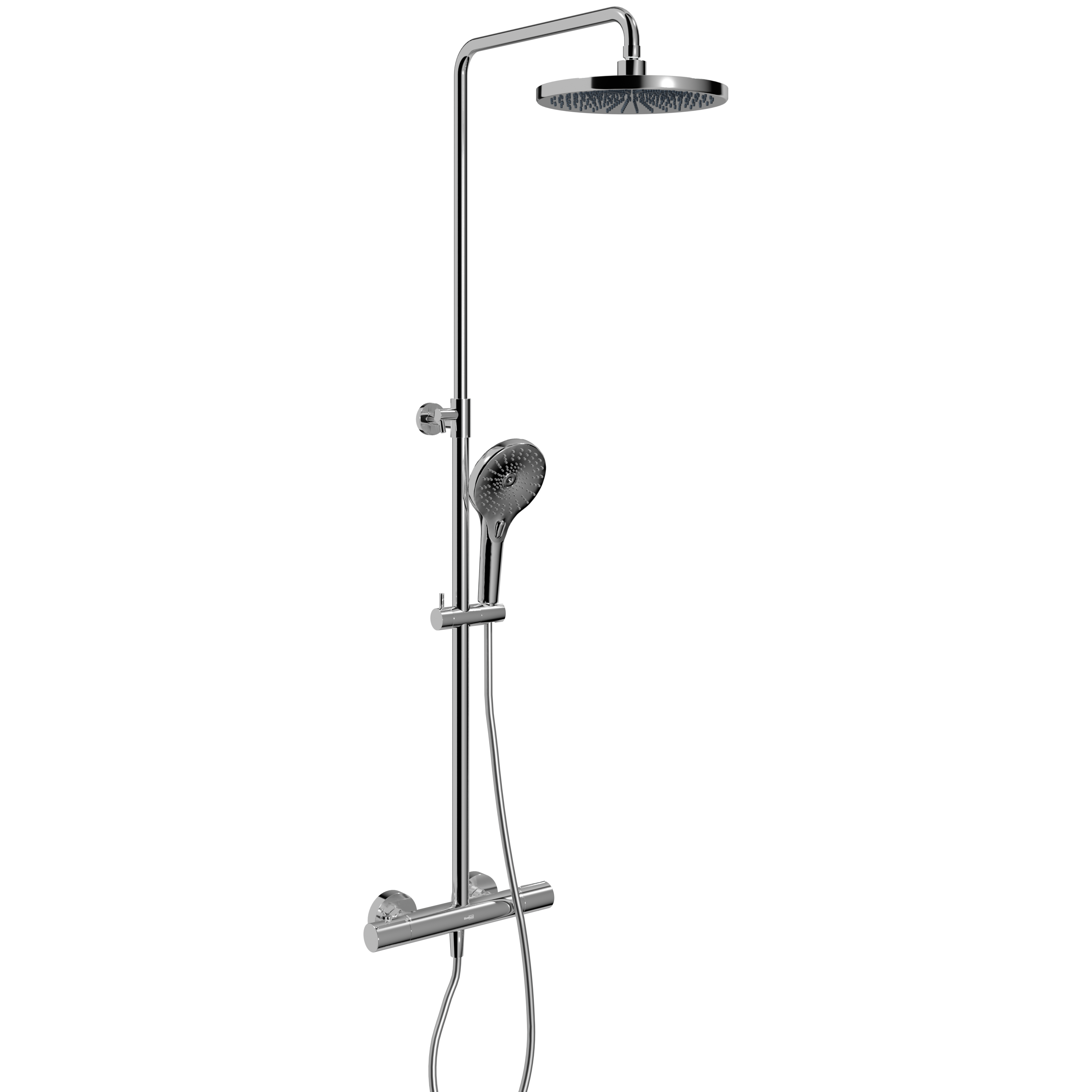 Blaufoss Onos 250 thermostatische kraan regendoucheset glanzend chroom