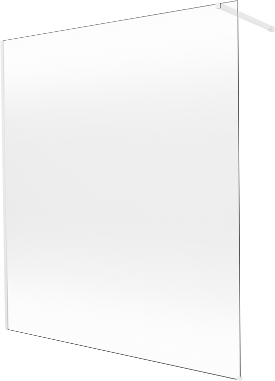 Balmani Modular inloopdouche: 180 x 200 cm, Permafrost met coating, Mat witte profielen