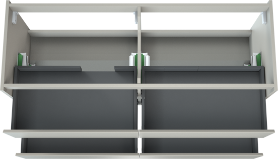 Storke Seda meuble sous-vasque suspendu 150 x 52 cm blanc mat 4 tiroirs