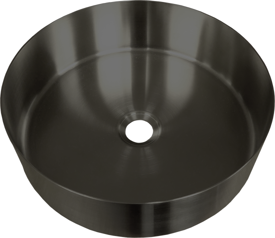 Balmani Accia vasque à poser acier inoxydable Brushed GunMetal rond Ø 36 cm