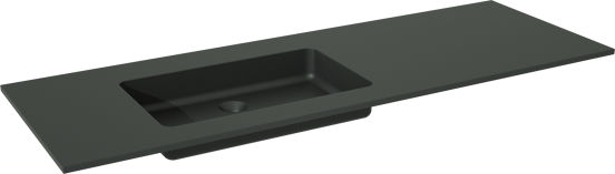 Storke Scuro asymmetrisch linkse wastafel mat kwarts 150 x 52 cm