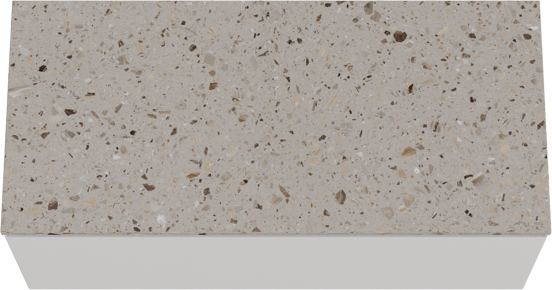 Balmani Idra meuble salle de bains suspendu 120 x 55 cm blanc mat avec Stretto tablette simple ou double en terrazzo greige terrazzo
