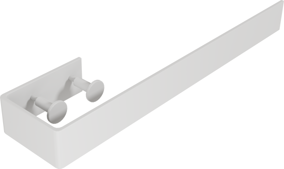 Vipera handdoekhouder voor Corrason enkel 50-60-80cm wit glanzend