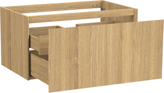 Balmani Idra zwevende wastafelonderkast 90 x 55 cm fineer naturel eiken 4 lades