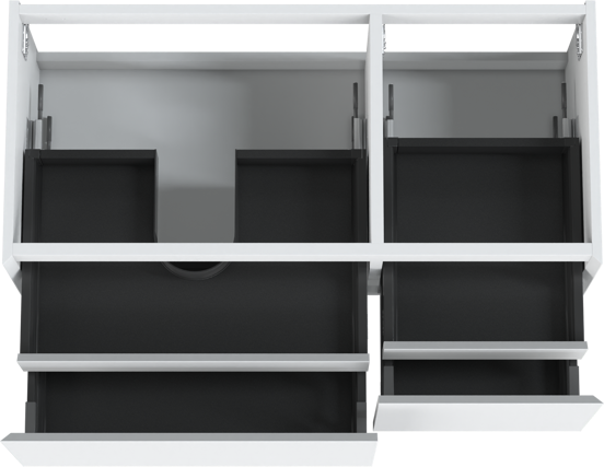 Balmani Idra zwevende wastafelonderkast 120 x 55 cm asymmetrisch links mat wit 4 lades