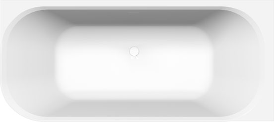Balmani Finla tweepersoons hoekbad rechts 180 x 80 cm Solid Surface mat wit