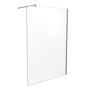SanyOne Walk-In Dusche: 140 x 195 cm, Klarglas, Chrom Profil, glänzend