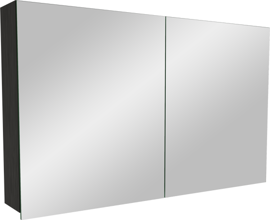 Balmani Lucida spiegelkast 120 x 72 cm zwarte eik