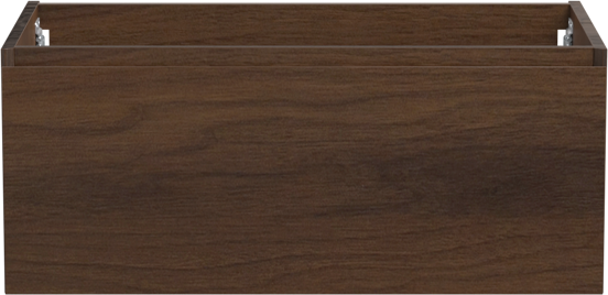 Storke Edge zwevende wastafelonderkast 85 x 52 cm notenhout 1 lade