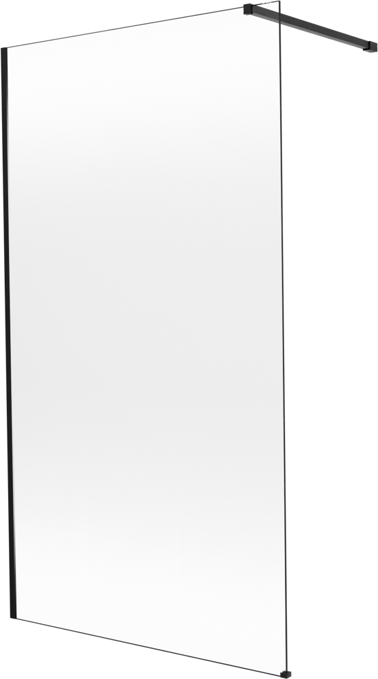 Balmani Modular douche à l'italienne: 120 x 200 cm, Permafrost, avec coating, Profil Noir mat