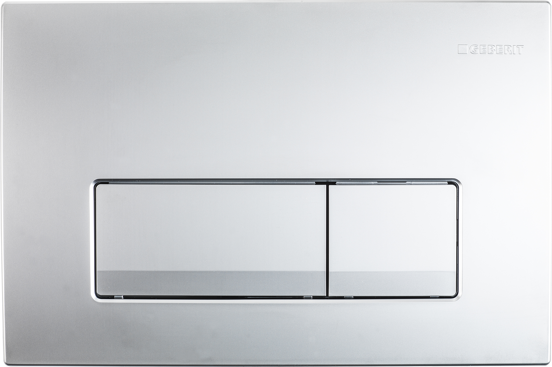 Geberit Delta 51 Betätigungsplatte, Chrom matt, für Geberit Duofix Einbauspülkasten