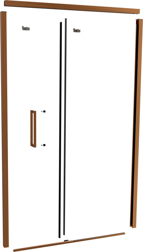 Balmani Senses Design 120 cm nis schuifdeur profielenset brushed rosegold