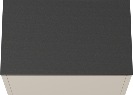 Balmani Eclips meuble salle de bains suspendu 90 x 55 cm Sandbeige avec Stretto tablette simple en Granit noir