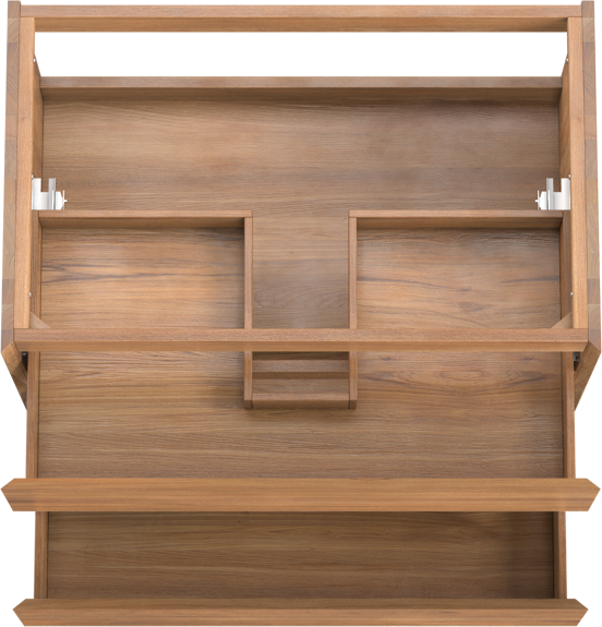 Balmani Mitra zwevende wastafelonderkast 90 x 55 cm teak 2 lades
