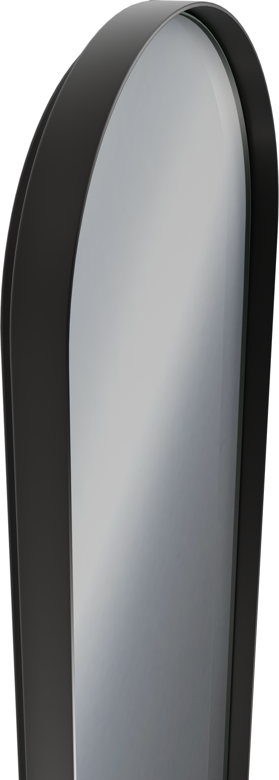Balmani Giro Oval ovaal badkamerspiegel mat zwart 42 x 110 cm