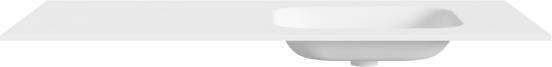 Balmani Tablo Arcato Waschtisch, rechts, Solid Surface matt, 120 x 55 cm, inklusive Ablaufventil