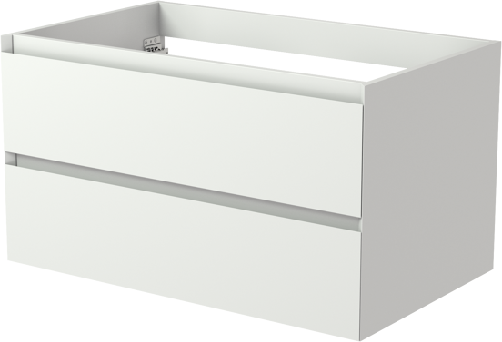 Balmani Mitra meuble sous-lavabo suspendu 90 x 55 cm blanc mat 2 tiroirs