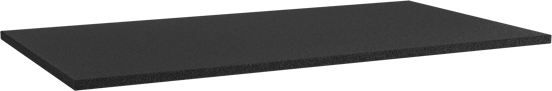 Storke Panton enkele tablet mat zwarte gepoedercoate mdf 100 x 52 cm