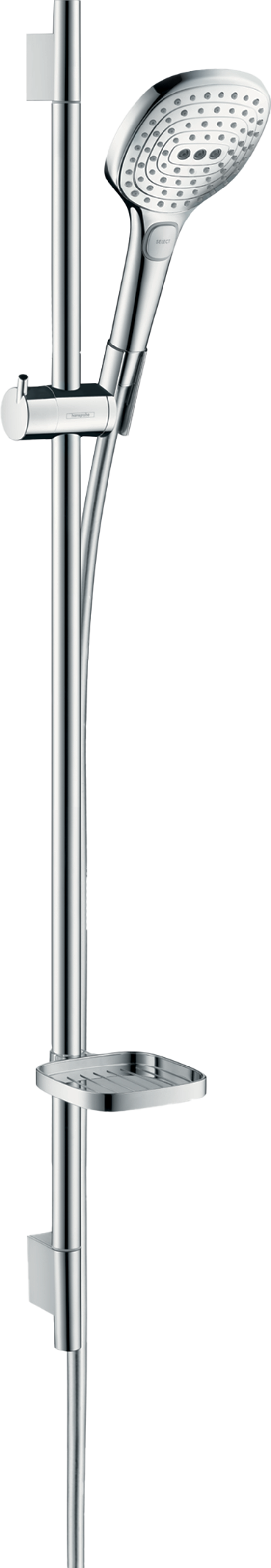 Hansgrohe Raindance Select E120 douchestang met douchekop 12cm 3 straalsoorten glanzend chroom