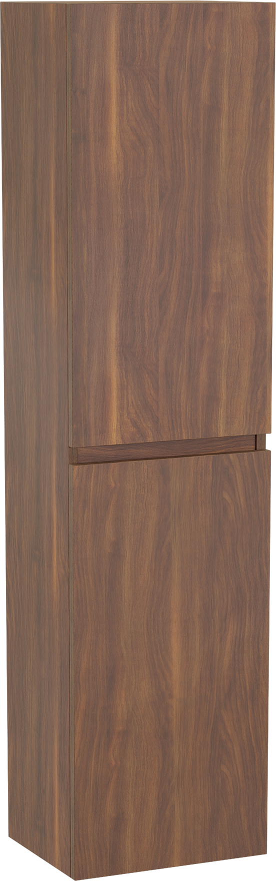 Balmani Sfera Badhochschrank: Hängend, Amerikanischer Nussbaum, 38 x 30 x 150 cm
