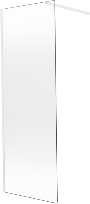 Balmani Modular inloopdouche: 80 x 200 cm, Permafrost met coating, Mat witte profielen