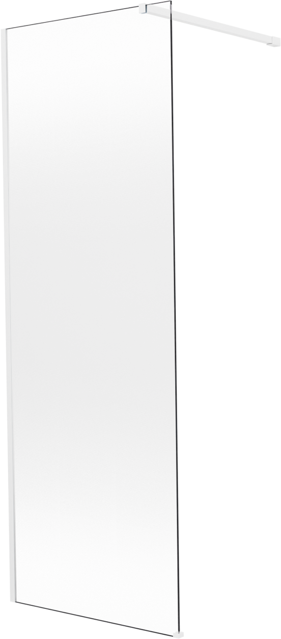 Balmani Modular inloopdouche: 80 x 200 cm, Permafrost met coating, Mat witte profielen