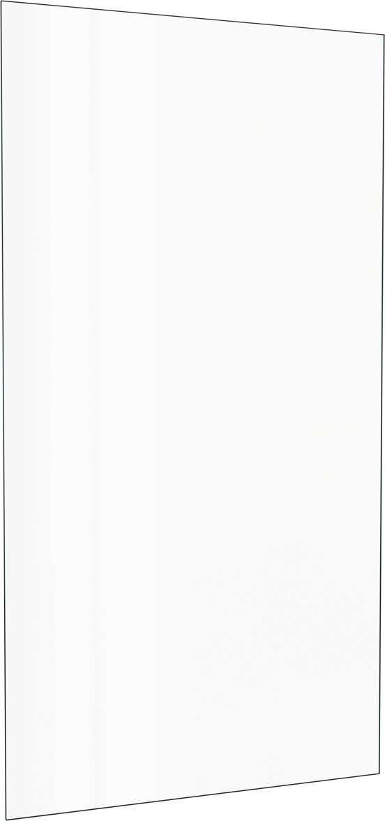 Balmani Senses Design panneau latéral 100 cm x 210 cm verre transparent, coating inclus