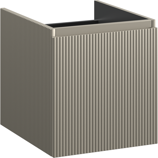 Storke Ribs zwevende wastafelonderkast 45 x 52 cm zijdegrijs