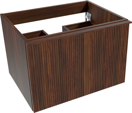 Balmani Forma meuble sous-vasque suspendu 67,5 x 55 cm noyer Américain 2 tiroirs