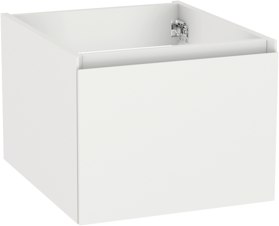 Storke Edge meuble sous-vasque suspendu 45 x 52 cm blanc mat 1 tiroir