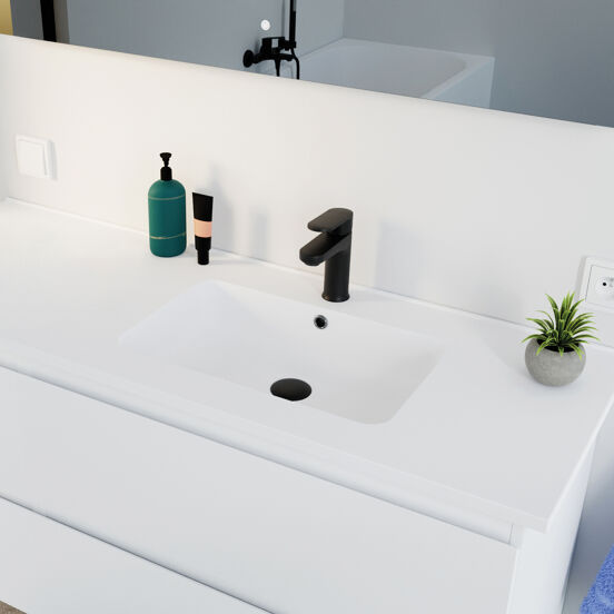 Linie Astor robinet de lavabo noir mat