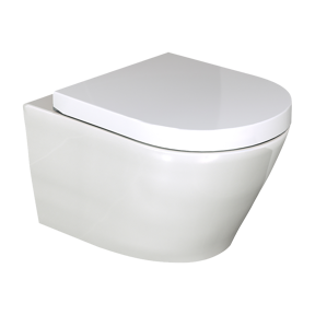 Luca Varess Calibro hangtoilet glanzend wit randloos