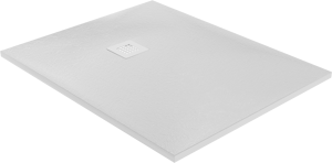 Balmani Vega receveur de douche 90 x 80 cm marbre composite blanc mat structure en ardoise