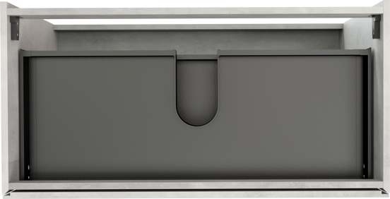 Storke Edge stehender Bad-Unterschrank, 105 x 52 cm, Beton silbergrau, 3 Schubladen