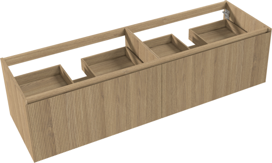 Balmani Fila zwevende wastafelonderkast 180 x 55 cm fineer naturel eiken 4 lades