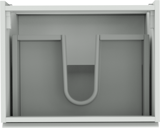 Storke Delta zwevende wastafelonderkast 60 x 48 cm mat wit 2 lades