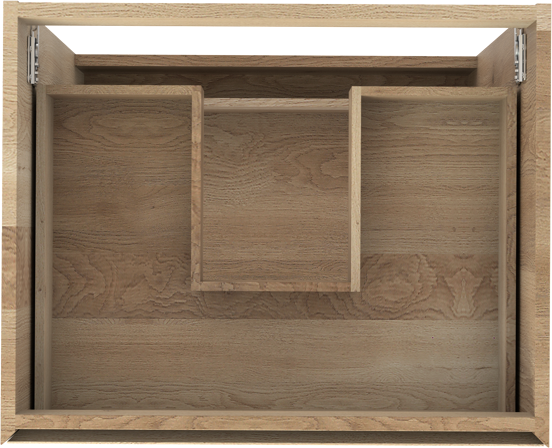 Balmani Mitra staande wastafelonderkast 67,5 x 55 cm naturel eiken 3 lades